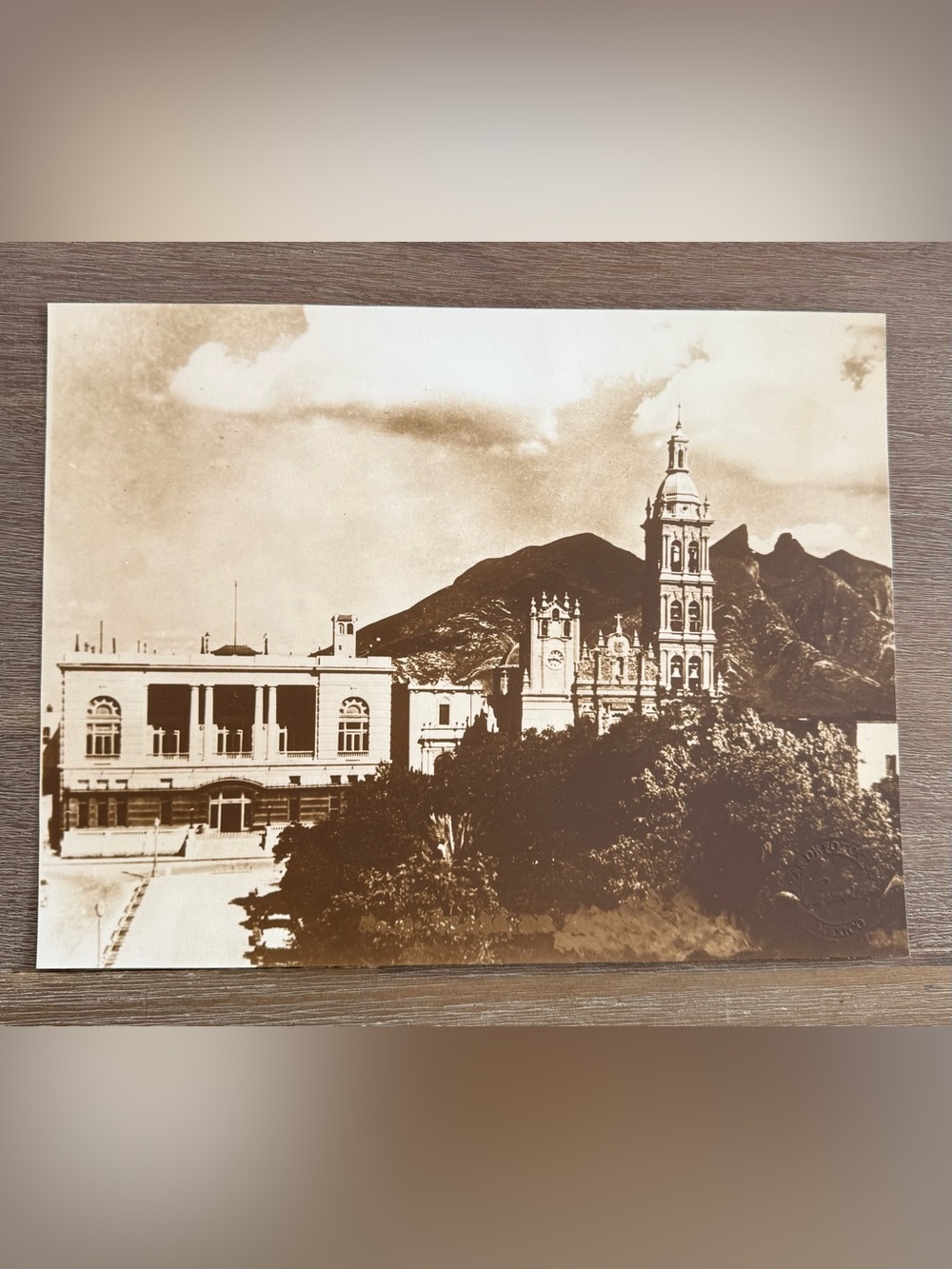 Vintage Casasola Studio Photo Print Monterrey Mexico Casino Cathedral 1920s/30s